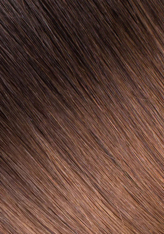 (#1b/17) Rooted Off Black/Almond Brown 18" - 39" Clip-in extension