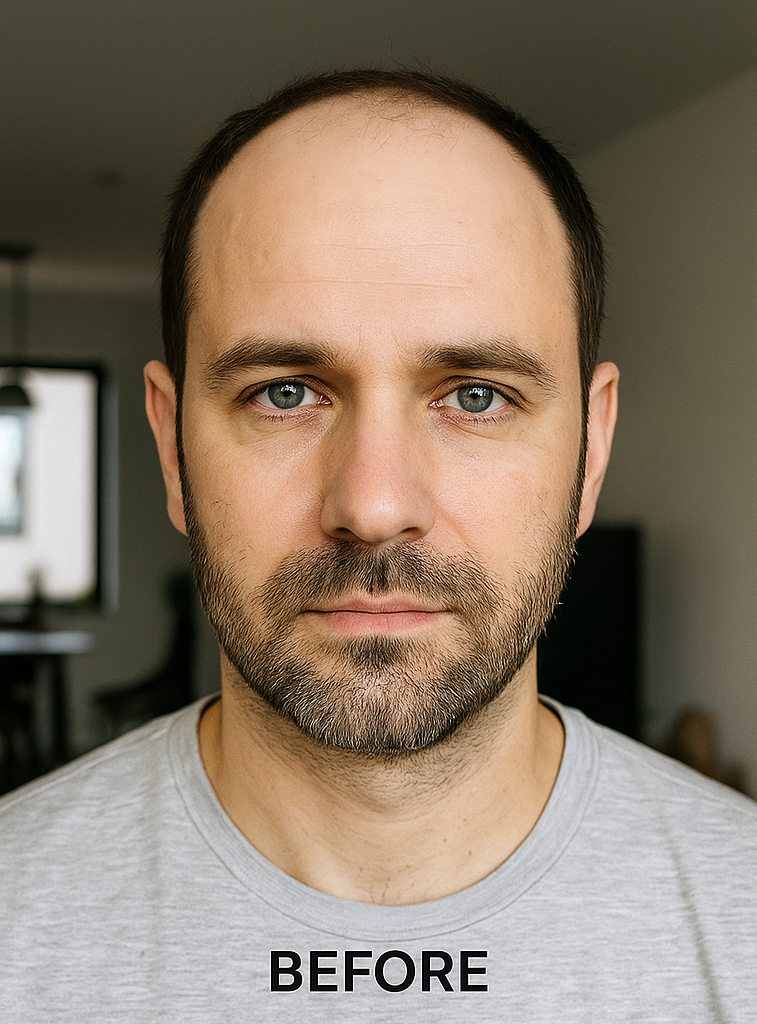 Dark Brown Human Hair Mono Base 8"x10"