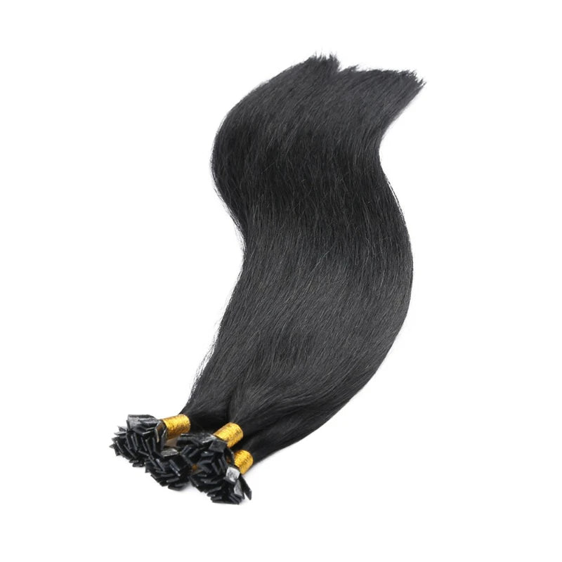 (#1) Jet Black Flat type keratin 1g/strand