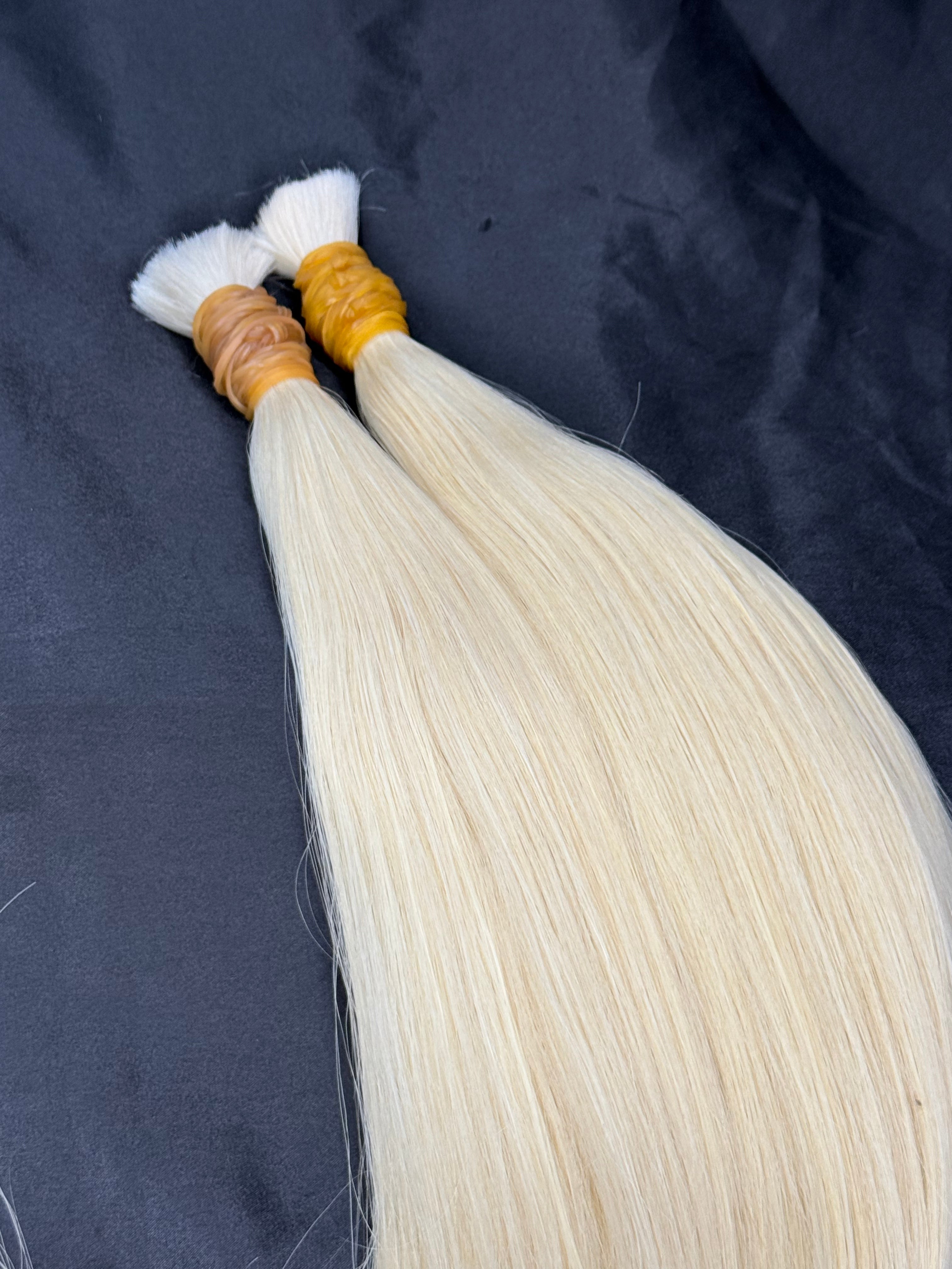 Ice blonde Weft hair extension