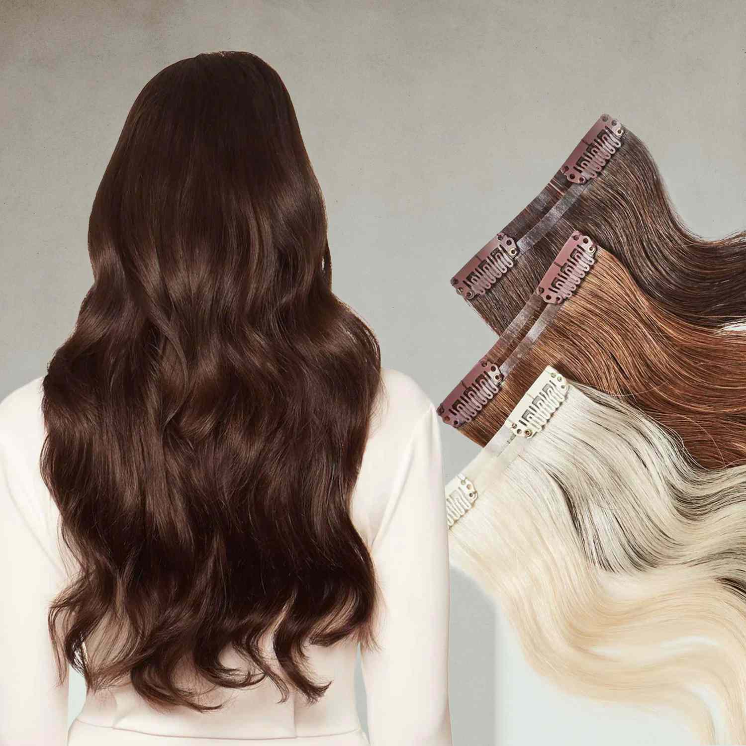 (#8A) Ash Brown Clip-in Extension