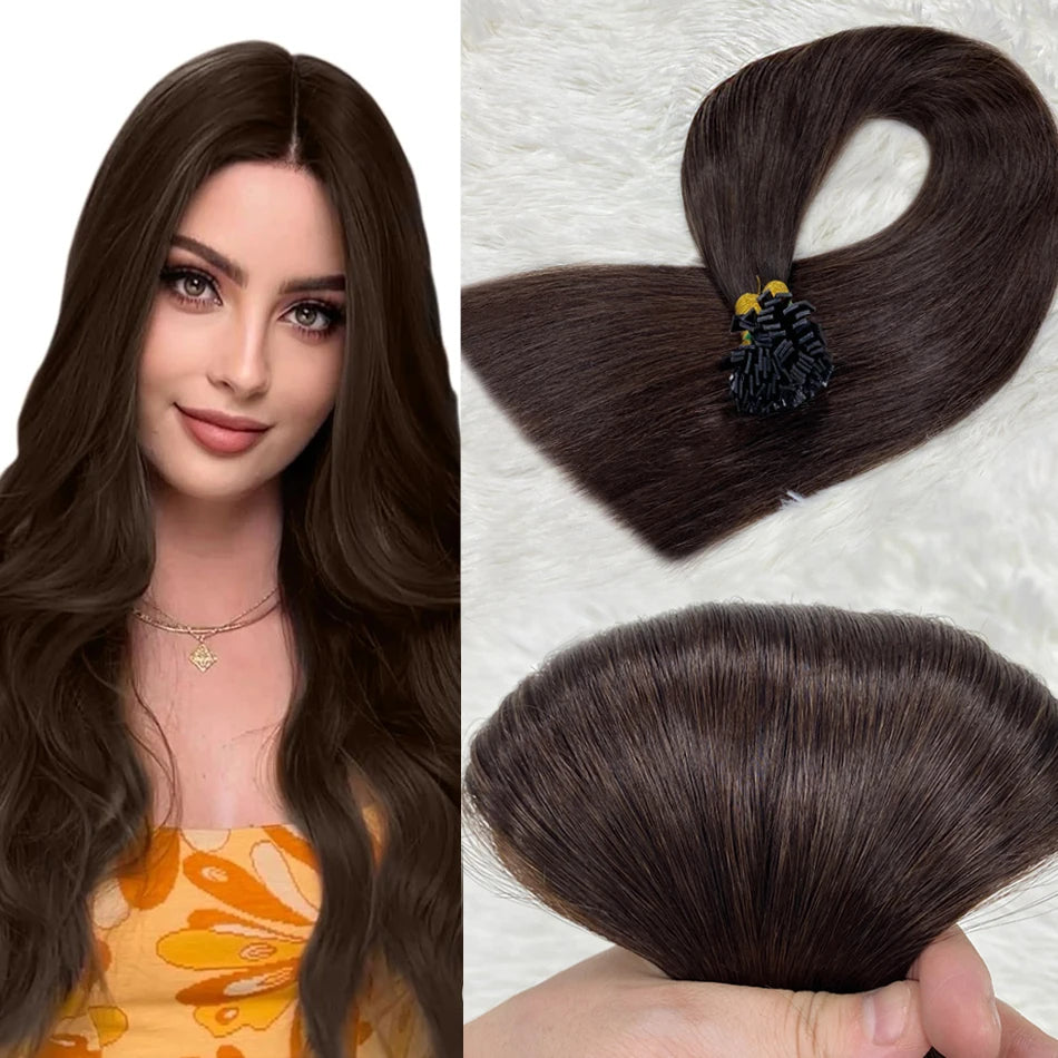 (#2) Dark Brown Flat type keratin 1g/strand